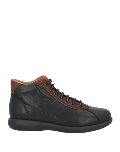 Fx Frau Woman Sneakers Black Size 7 Leather In Black