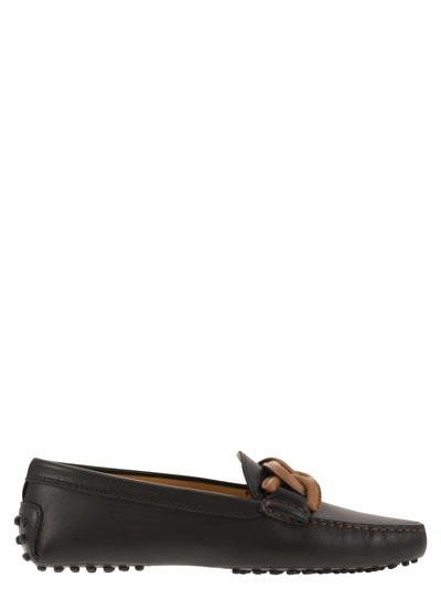 TOD'S TOD'S LOAFER WITH METAL CHAIN