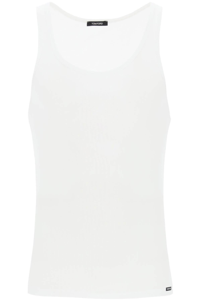 Tom Ford White Cotton And Modal Tank Top