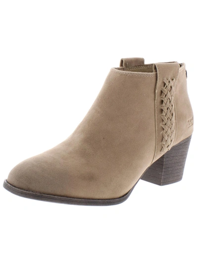 Billabong In The Deets Womens Faux Suede Round Toe Booties In Multi