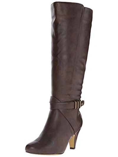 Bella Vita Tanner Ii Plus Wc Womens Faux Leather Wide Calf Knee-high Boots In Brown