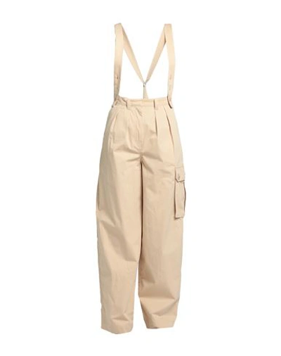 Kenzo Woman Pants Sand Size 8 Cotton In Beige