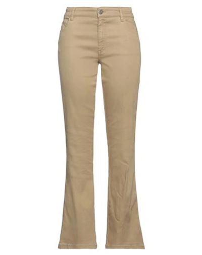 Pt Torino Woman Jeans Sand Size 30 Lyocell, Cotton, Polyester, Elastane In Beige