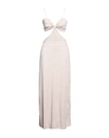 Eugenia Fernández Eugenia Fernāndez Woman Maxi Dress Beige Size M Cotton In Beige