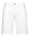 Reign Man Denim Shorts White Size 33 Cotton, Elastane