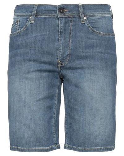 0/zero Construction Man Denim Shorts Blue Size 34 Cotton, Elastane