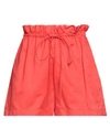 The Andamane Woman Shorts & Bermuda Shorts Red Size Xs Cotton In Red