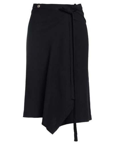 Sophie Deloudi Woman Midi Skirt Black Size 3 Cotton