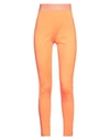 Armani Exchange Woman Leggings Orange Size L Polyamide, Elastane, Polyester