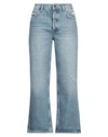 10.11 Studios Woman Denim Pants Blue Size 30 Cotton In Blue