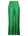 The Nina Studio Woman Pants Green Size 6 Silk
