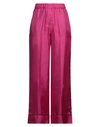 The Nina Studio Woman Pants Fuchsia Size 6 Silk In Pink