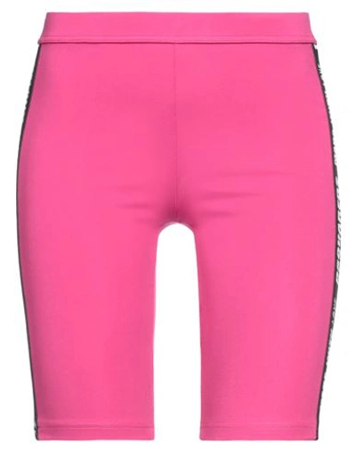 Dsquared2 Woman Leggings Fuchsia Size 10 Cotton, Elastane In Pink