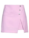 MAJE MAJE WOMAN MINI SKIRT LILAC SIZE 10 POLYESTER, VIRGIN WOOL, ELASTANE