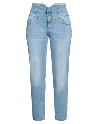 Liu •jo Woman Jeans Blue Size 27 Cotton, Elastane