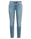 LIU •JO LIU •JO WOMAN JEANS BLUE SIZE 29W-30L COTTON, ELASTANE