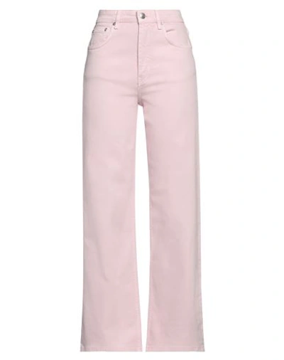 Maje Woman Pants Pink Size 10 Cotton, Elastane