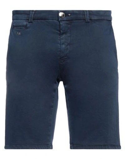 Tramarossa Man Denim Shorts Navy Blue Size 36 Cotton, Polyester, Elastane In Navy Blue