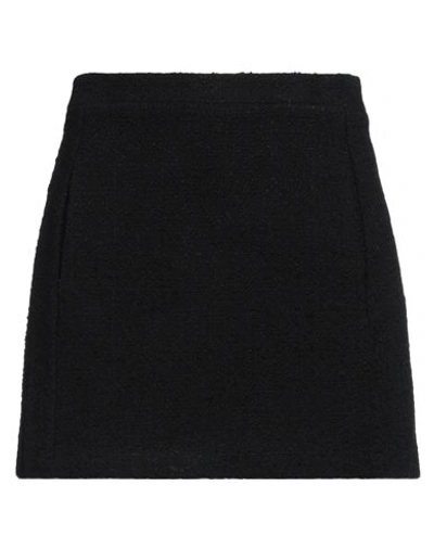 Pinko Woman Mini Skirt Black Size 4 Cotton, Polyester, Acrylic