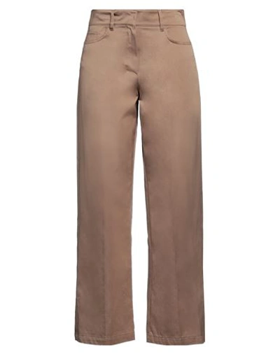 's Max Mara Woman Pants Camel Size 12 Cotton In Beige