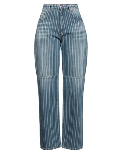 Sportmax Woman Denim Pants Blue Size 27 Cotton