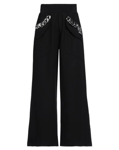 Gaelle Paris Gaëlle Paris Woman Pants Black Size 8 Polyester, Viscose, Elastane