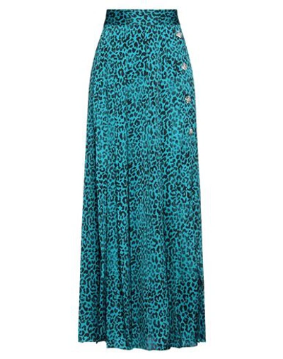Golden Goose Woman Maxi Skirt Turquoise Size 4 Polyester In Blue