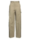 SANDRO SANDRO WOMAN PANTS MILITARY GREEN SIZE 10 COTTON, POLYAMIDE