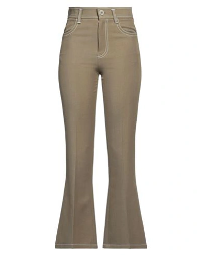 Golden Goose Woman Pants Khaki Size 4 Virgin Wool, Polyamide In Beige