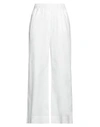 True Nyc Woman Pants White Size M Cotton, Elastane In White