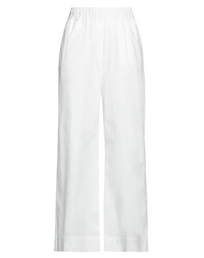 True Nyc Woman Pants White Size M Cotton, Elastane