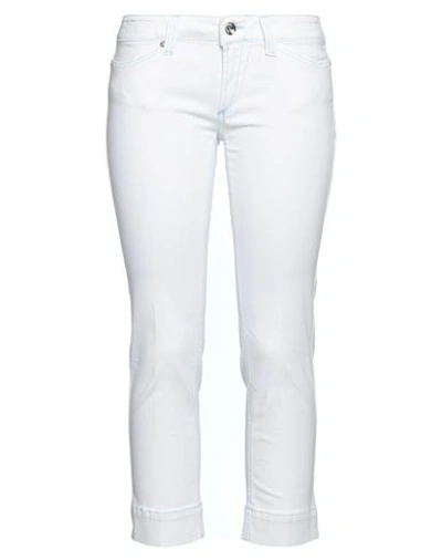 Jacob Cohёn Woman Denim Cropped White Size 30 Cotton, Elastane