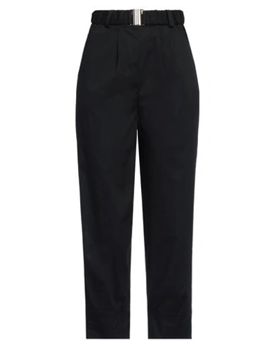 Victoria C. Woman Pants Black Size 2 Cotton, Polyamide, Elastane