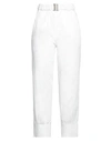 Victoria C. Woman Pants White Size 8 Cotton, Polyamide, Elastane In White