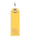 Bisous Woman Key Ring Ocher Size - Leather In Yellow