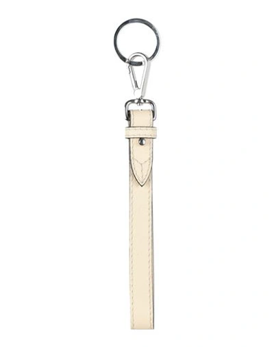 Golden Goose Woman Key Ring Cream Size - Leather In White