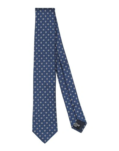 Giorgio Armani Man Ties & Bow Ties Midnight Blue Size - Silk In Blue