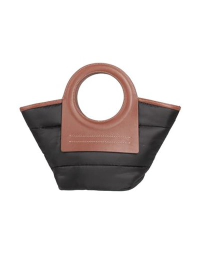 Hereu Woman Handbag Brown Size - Soft Leather, Textile Fibers