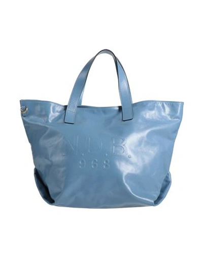 N.d.b. 968 N. D.b. 968 Woman Handbag Pastel Blue Size - Leather