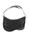 Mugler Small Spiral Curve 01 Embossed Crossbody Bag In Black