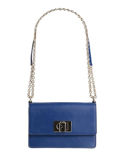 Furla Woman Handbag Blue Size - Leather