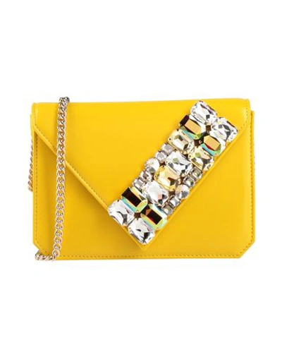 Gedebe Woman Cross-body Bag Yellow Size - Leather