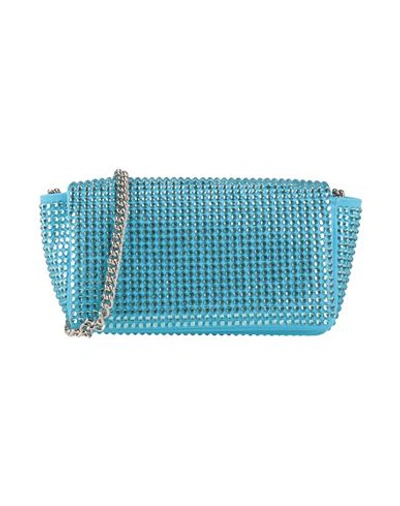 Gedebe Woman Cross-body Bag Azure Size - Textile Fibers In Blue