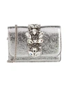 GEDEBE GEDEBE WOMAN CROSS-BODY BAG SILVER SIZE - LEATHER