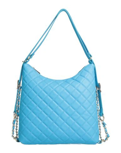 Laura Di Maggio Woman Handbag Azure Size - Leather In Blue