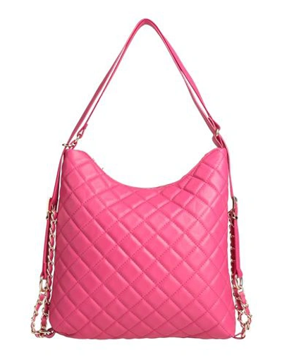 Laura Di Maggio Woman Handbag Fuchsia Size - Leather In Pink