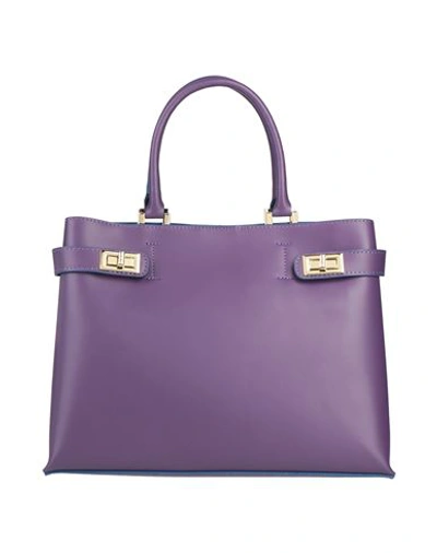 Laura Di Maggio Woman Handbag Purple Size - Leather