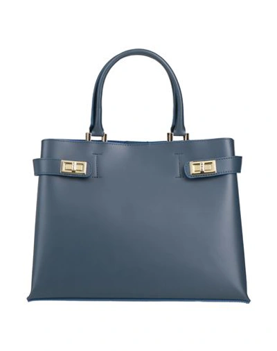 Laura Di Maggio Woman Handbag Navy Blue Size - Leather