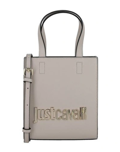 Just Cavalli Logo Tote Woman Handbag Grey Size - Polyester
