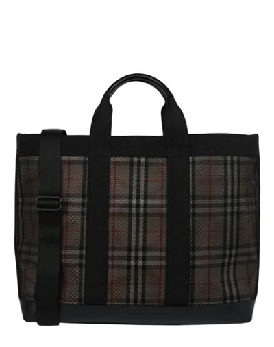 Burberry London Tote Bag Man Handbag Multicolored Size - Cotton, Polyester In Fantasy